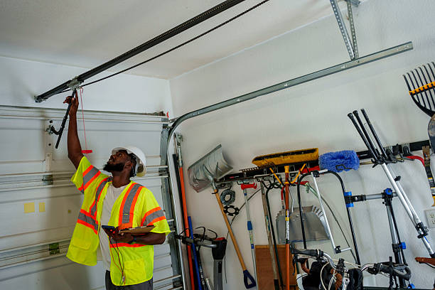 Professional Garage Door Panel Replacement technician working in Newfield, NJ
